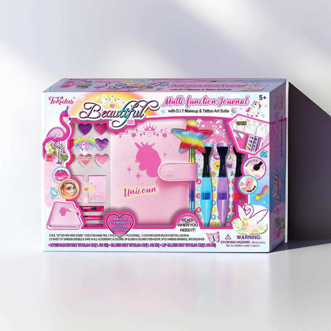 Multi function Journal with DIY Makeup & Tatoo Art Suite for kids in Kuwait